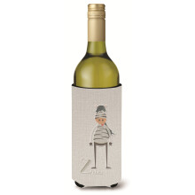 „Skarby Caroline Alfabet Z dla butelki wina Zebra Izolator na napoje Hugger Multicolor 750 ml”