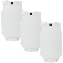 Little Pipers Baby Soft Naturlig Bomuld Hvid Undertr?jer Bodysuits (Hvide ?rmel?se (3pk) 12-18 m?neder)