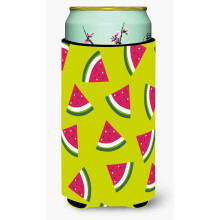 Caroline's Treasures Watermelon On Lime Green Tall Boy Beverage Insulator Hugger Multicolor