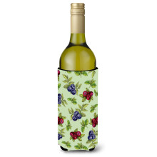 Caroline's Treasures BB5208LITERK Jagody w zielonej butelce wina Izolator na napoje Hugger 750ml wielokolorowy""""