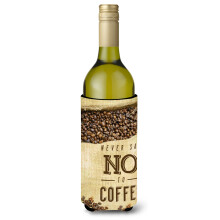 „Skarby Caroline BB5406LITERK Nigdy nie mów nie kawie Znak na butelkę wina Izolator na napoje Hugger 750 ml wielokolorowy”