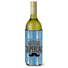 „Skarby Caroline BB5436LITERK 100% Pure Dad Butelka na wino Izolator na napoje Hugger 750 ml Multicolor”