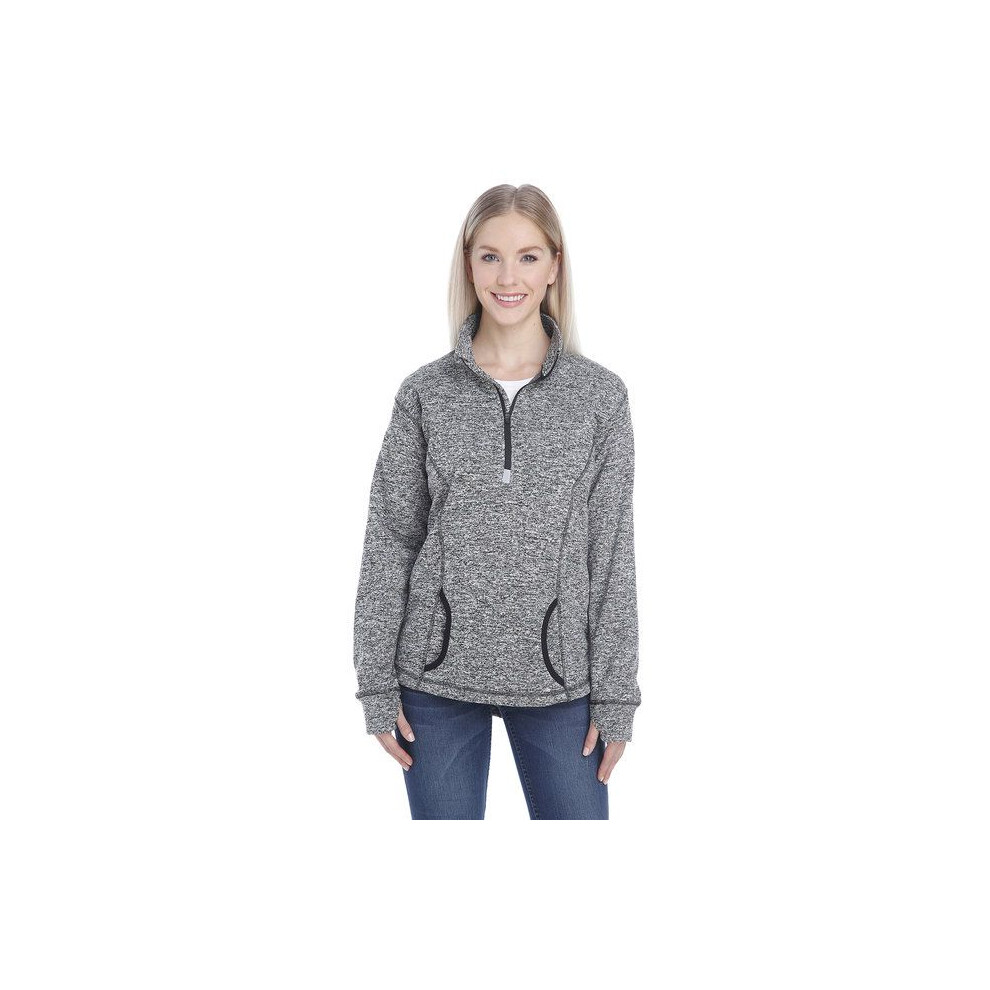 Ladies cosmic Fleece Quarter-Zip - EL BLUE NEON gR - SD0102H76IHP