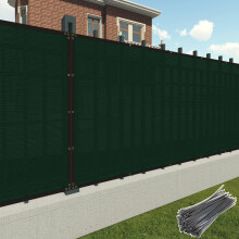 Uteplats 4 x 40 staket Privitetsskrm Grn kommersiell klass Mesh Shade Fabric med mssing Gromment utomhus vindruta med ziptier