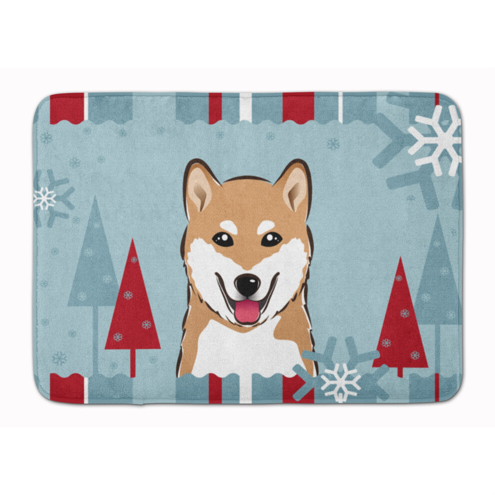 ""Caroline's Treasures Winter Holiday Shiba Inu Vloermat 19"""""""" X 27"""""" Multicolor""""-image