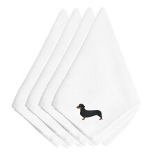 """"Caroline's Treasures BB3382NPKE Teckel geborduurde servetten (set van 4) 20"""""""" Veelkleurig""""