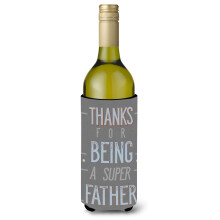 Caroline's Treasures BB5428LITERK Izolacn obal na fla u na v no Thanks Super Father 750 ml, viacfarebn