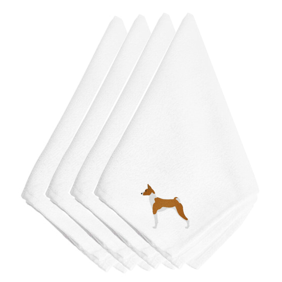 Serviettes de table brod   es Basenji Caroline's Treasures BB3474NPKE (lot de 4) 50,8 cm Multicolore