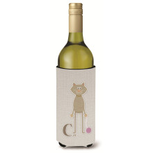 Caroline's Treasures Abeceda C pre macky Fla a na v no N pojov izol tor Hugger Viacfarebn 750ml