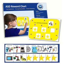 Genanvendeligt bel?nningsdiagram for b?rn -Premium holdbar plast -Autism klisterm?rke for b?rns adf?rd -opf?rselskort til b?rnehave -aba -terapi