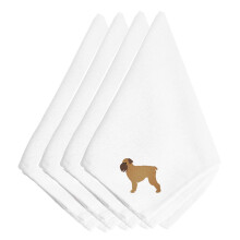 """"Caroline's Treasures BB3440NPKE Brussels Griffon Geborduurde Servetten (Set van 4) 20"""""""" Veelkleurig""""