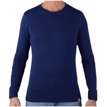 MERIWOOL Mens Base Layer - 100% Merino Wool Midweight Long Sleeve Thermal Shirt Navy