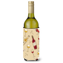 Caroline's Treasures BB5196LITERK Izolacn obal na fla e na cerven a biele v no 750 ml viacfarebn
