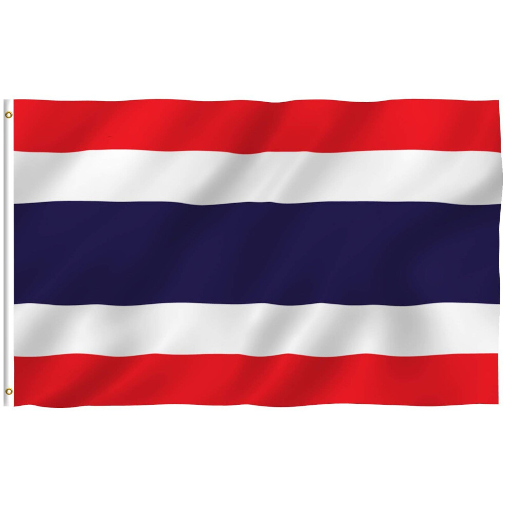 Anley Fly Breeze Thailand-Flagge, 91 X 152 Cm, Lebendige Farben Und Lichtecht, Mit Canvas-Kopf Und Doppeln?Hten, Thail?Ndische Nationalflaggen Au-image
