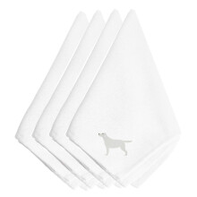 """"Caroline's Treasures BB3397NPKE Yellow Labrador Retriever Embroidered Napkins (Set of 4) 20"""""""" Multicolor""""