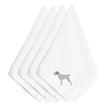 """"Caroline's Treasures BB3411NPKE Duitse draadharige wijzer geborduurde servetten (set van 4) 20"""""""" veelkleurig""""