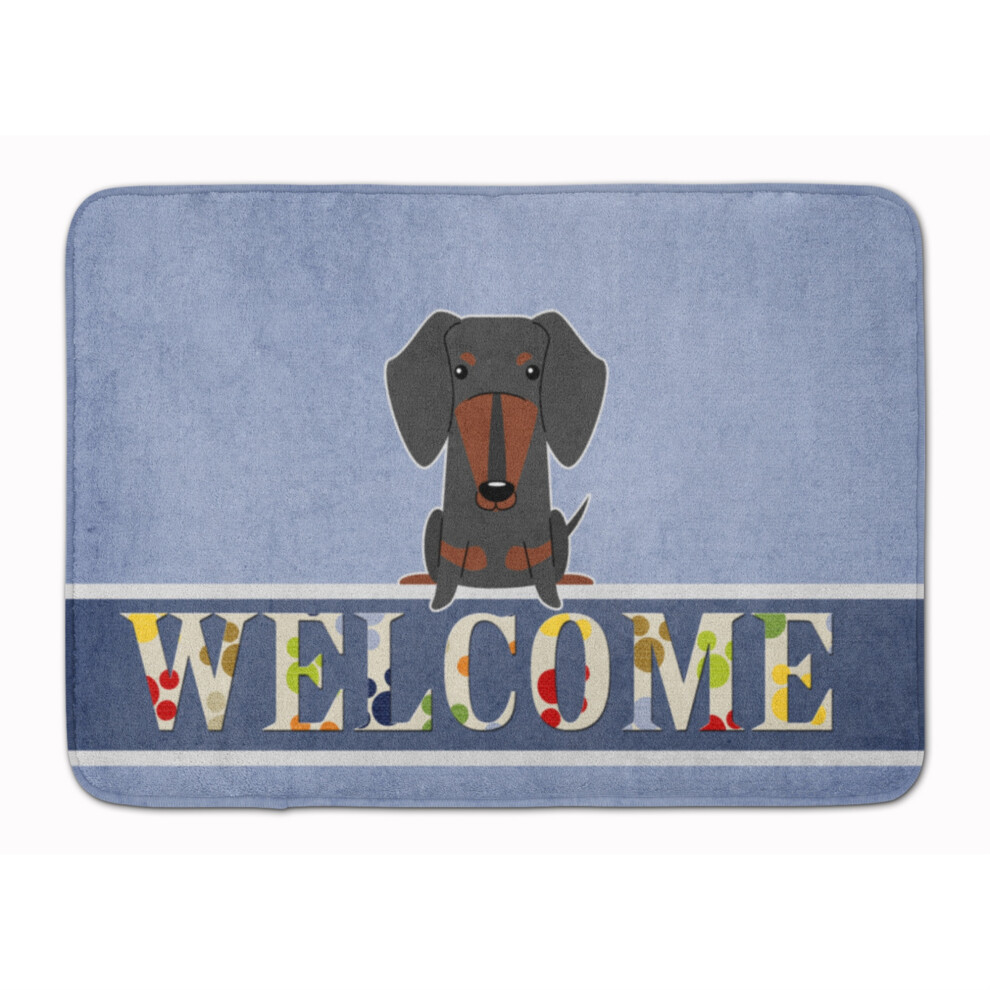 Tapis De Sol Caroline's Treasures Teckel Noir Tan Welcome 19 X 27 Multicolore-image