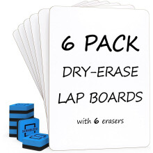 Scribbledo 6 Pack Small White Board Dry Erase Classroom Pack Boards 9 """" X12? Personlige whiteboards for studerende l?rere skole leverer lapboard