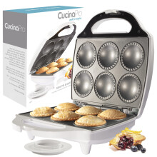 Mini Pie & Quiche Maker- Nonstick Baker Cooks 6 Small Quiches or Pies in Minutes- Dough Cutting Circle Easy Dough Measurement- Better than Pie Tins, P