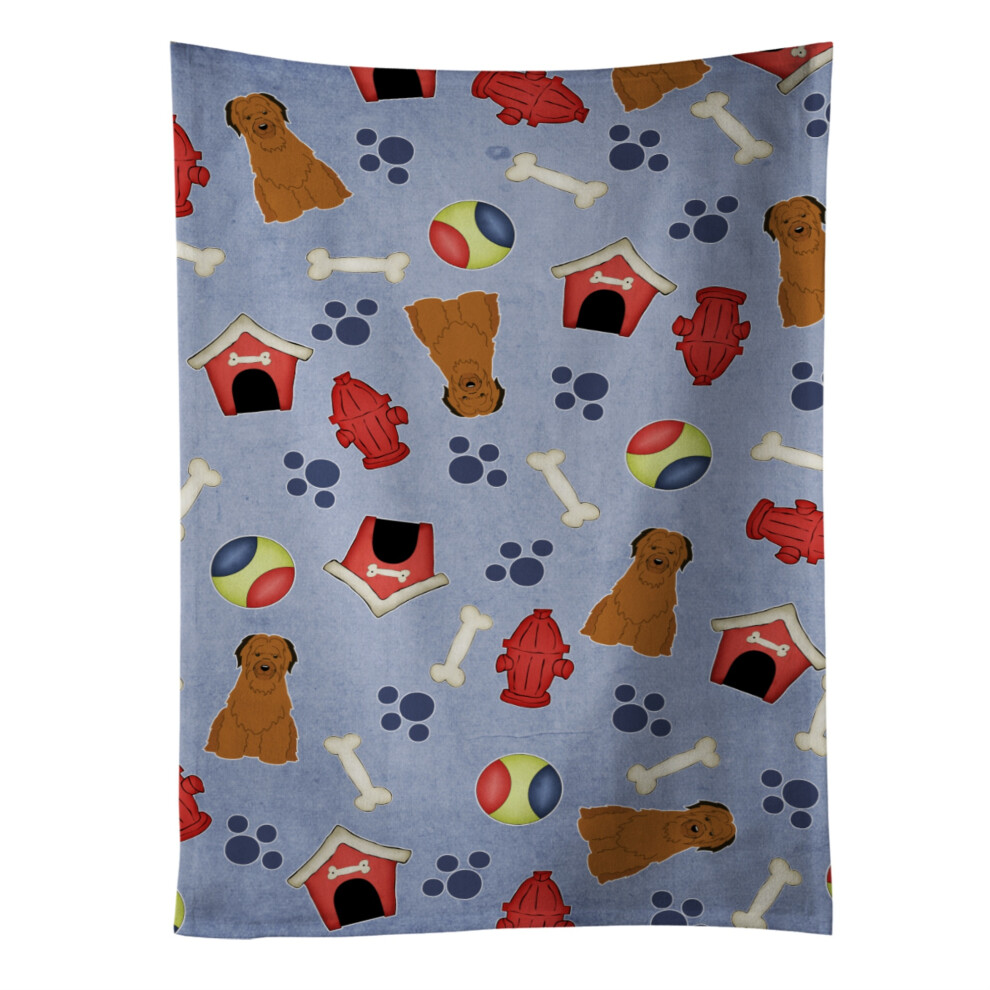 Serviette de cuisine marron Briard, collection niche pour chien, Caroline's Treasures BB2695KTWL, 63,5 x 38,1 cm, multicolore