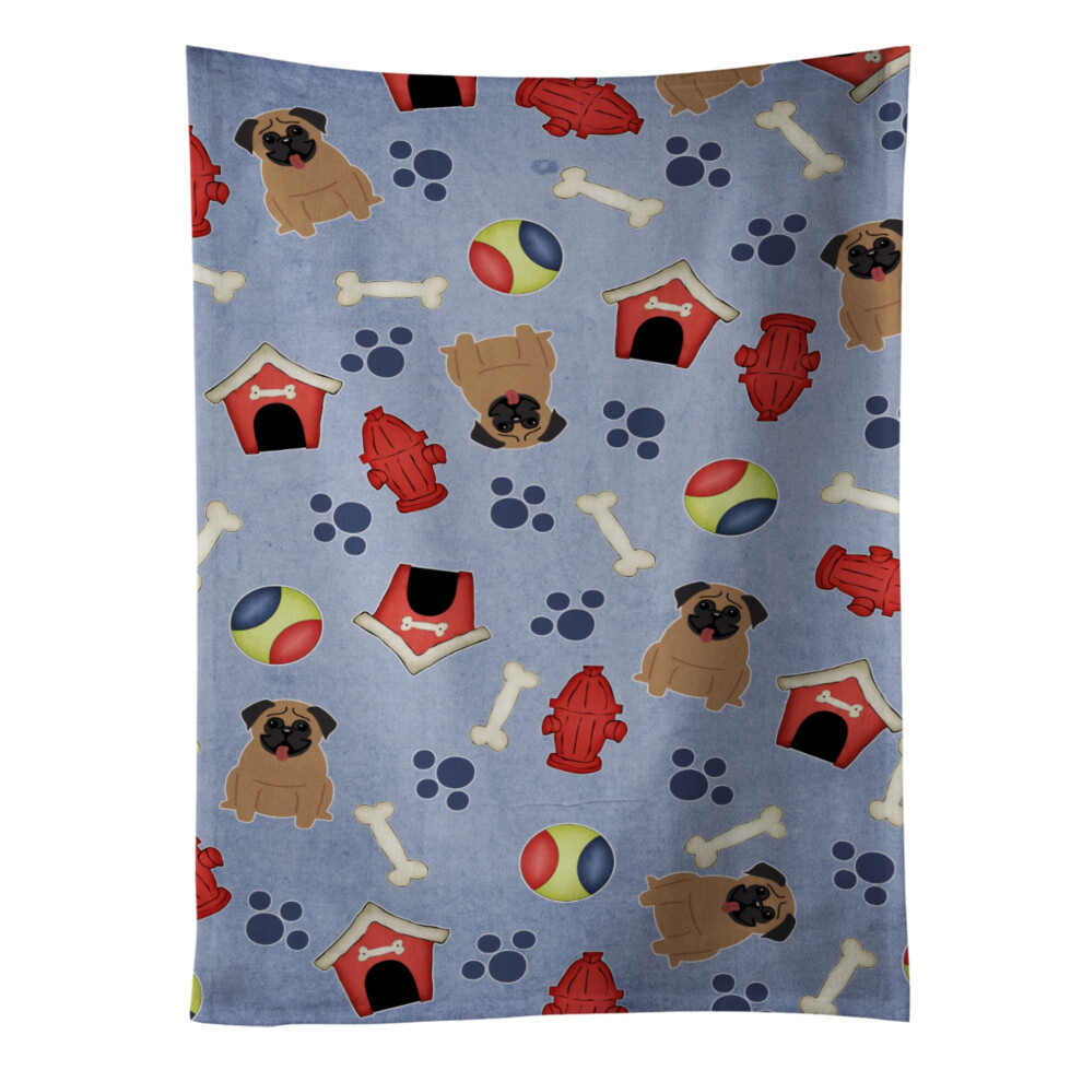 Serviette de cuisine marron carlin, collection niche pour chien, Caroline's Treasures BB2618KTWL, 63,5 x 38,1 cm, multicolore