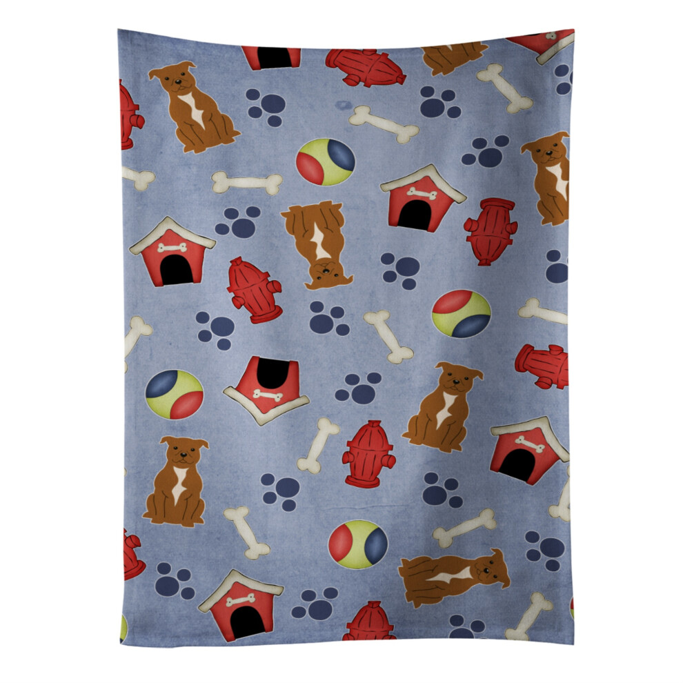 Serviette de cuisine marron Staffordshire Bull Terrier, 63,5 x 38,1 cm, multicolore, Caroline's Treasures BB2660KTWL