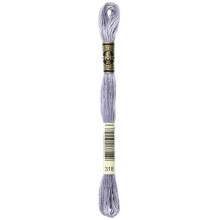 DMC strandet bomuldsbroderitr?d 318 - pr. n?gle