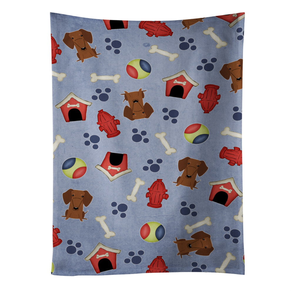 Serviette de cuisine Caroline's Treasures BB2743KTWL Motif teckel, niche, rouge et marron, 63,5 x 38,1 cm, multicolore