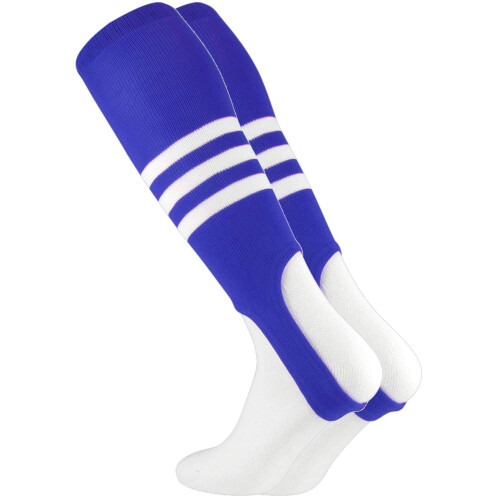 TCK Striped Baseball Stirrups Pattern B Royal/White  Large