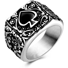 JAJAFOOK smykker Ringe i rustfrit st?l til m?nd Gothic Skelet Biker Tribe Retro Bands