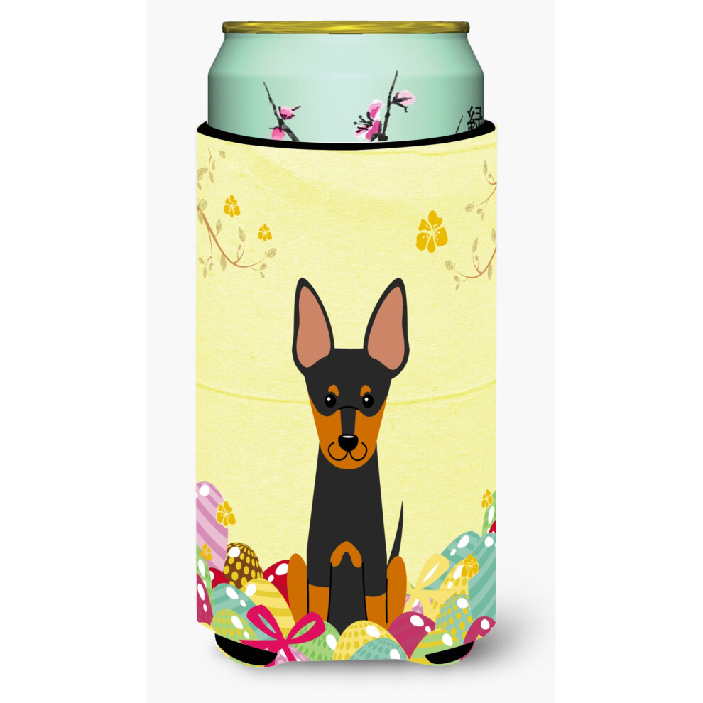 """"Caroline's Treasures Easter Eggs English Toy Terrier Tall Boy Bevanda Insulator Hugger Multicolore""""-image