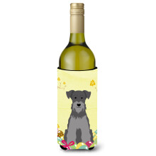 """"Carolines Treasures BB6052LITERK P?ske Schnauzer Sort S?lv Vinflaske Drikkevareisolator Hugger 750ml Multicolor""""