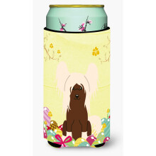 """"Caroline's Treasures Easter Eggs Chinese Crested Cream Tall Boy Beverage Isolator Hugger Veelkleurig""""