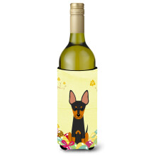 """"Caroline's Treasures BB6109LITERK P?ske?g Engelsk Toy Terrier Vinflaske Drikisolator Hugger 750ml Multicolor""""