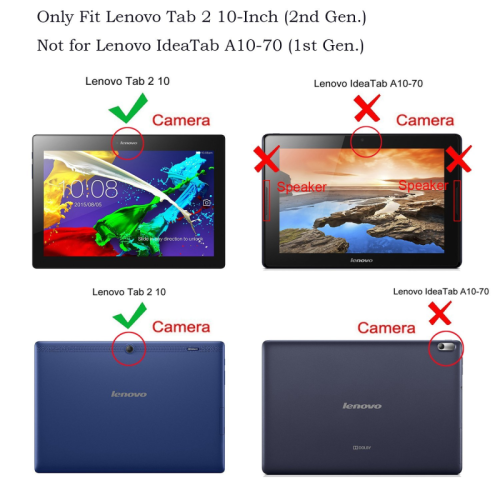 (LIGHT BLUE) Tablet Protective Leather Case For Lenovo Tab 2 A1 2