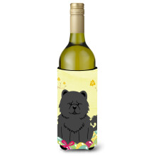 """"Caroline's Treasures BB6143LITERK P?ske?g Chow Chow Sort vinflaske Drikisolator Hugger 750ml Multicolor""""