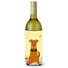 """"Caroline's Treasures BB6041LITERK Easter Eggs Airedale borosveg italszigetelo hugger 750 ml tbbsznu""""