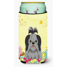 Caroline's Treasures Velkonocn vaj cka Shih Tzu cierne strieborn vysok chlapec n pojov izol tor viacfarebn