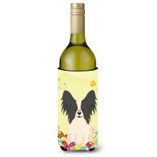 """"Caroline's Treasures BB6076LITERK P?ske Papillon Sort Hvidvin Flaske Drik Insulator Hugger 750ml Multicolor""""
