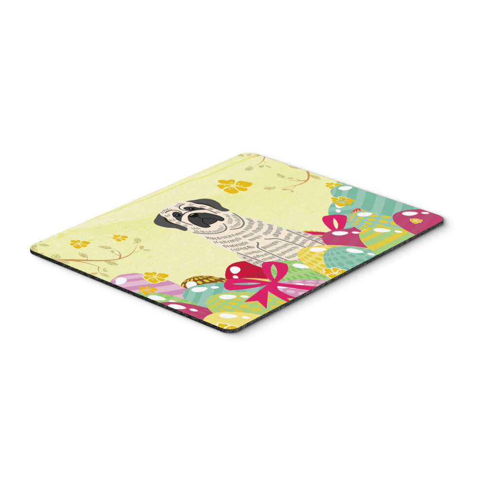 Caroline's Treasures Easter Eggs Mastiff Brindle Mouse Pad Hot Pad Or Trivet Multicolor 7.75X9.25 Bb6016mp White 638508780164
