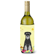 """"Caroline's Treasures BB6034LITERK P?ske Standard Schnauzer Vinflaske Drikkevareisolator Hugger 750ml Multicolor""""
