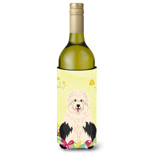 """"Caroline's Treasures BB6096LITERK Easter Old English Sheepdog Vinflaska Dryckesisolator Hugger 750ml Multicolor""""
