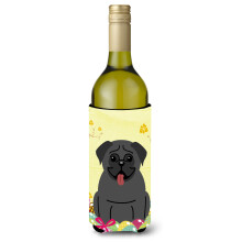 """"Caroline's Treasures BB6006LITERK P?ske?g Mops Sort vinflaske Drikisolator Hugger 750ml Multicolor""""