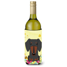 """"Caroline's Treasures BB6132LITERK P?ske?g Gravhund Sort Tan Vinflaske Drikisolator Hugger 750ml Multicolor""""