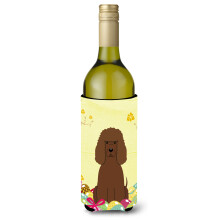 """"Caroline's Treasures BB6063LITERK P?ske?g Irish Water Spaniel Vinflaske Beverage Insulator Hugger 750ml Multicolor""""