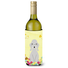 """"Carolines Treasures BB6090LITERK Easter Bedlington Terrier Blue Wine Bottle Beverage Insulator Hugger 750ml Multicolor""""