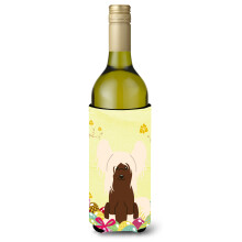 """"Caroline's Treasures BB6113LITERK Easter Chinese Crested Crested Wine Bottle Beverage Insulator Hugger 750ml Multicolor""""