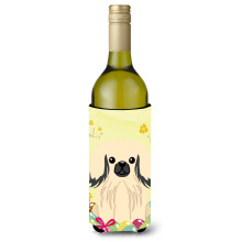 """"Carolines Treasures BB6106LITERK P?ske?g Pekingnese Cream Wine Bottle Drikkevareisolator Hugger 750ml Multicolor""""