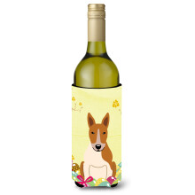 """"Carolines Treasures BB6135LITERK Easter Bull Terrier Rd Vit Vinflaska Dryckesisolator Hugger 750ml Flerfrgad""""
