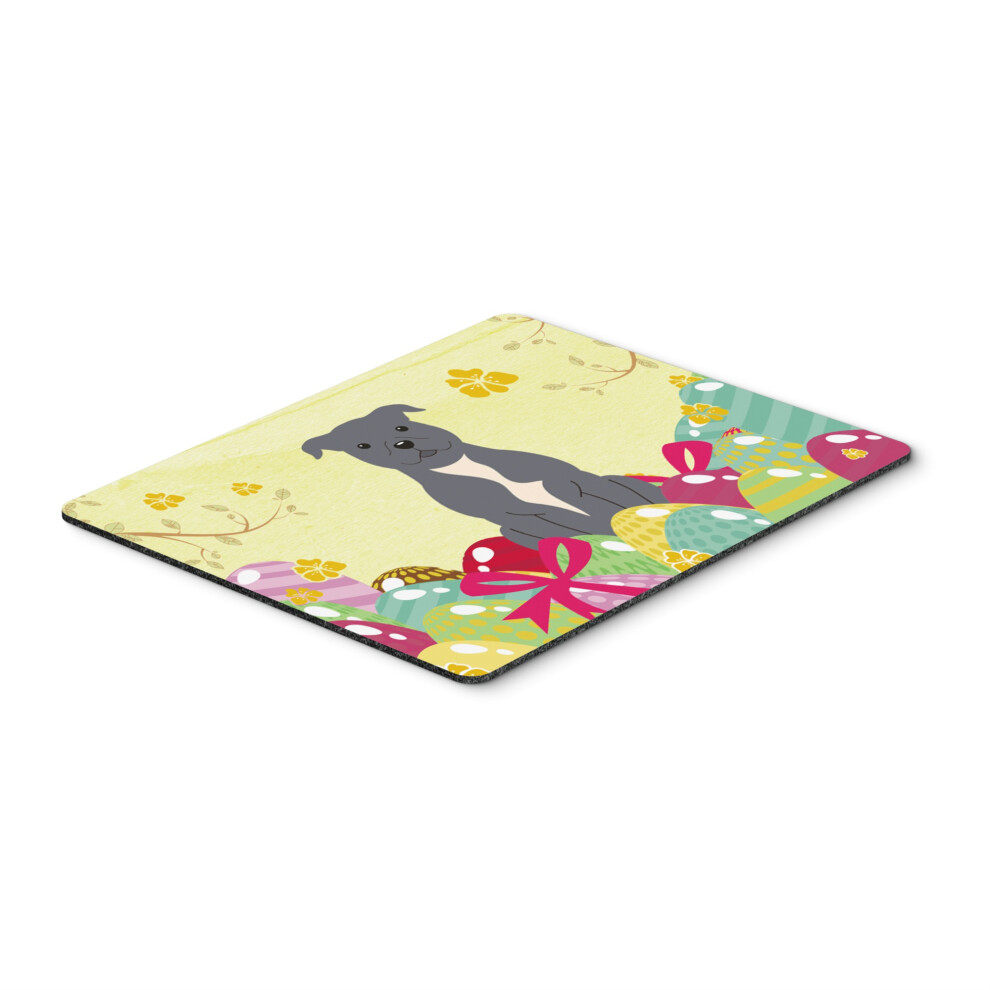 Caroline's Treasures Easter Eggs Staffordshire Bull Terrier Mouse Pad Hot Pad Or Trivet Multicolor 7.75X9.25 Bb6046mp Blue 638508780461